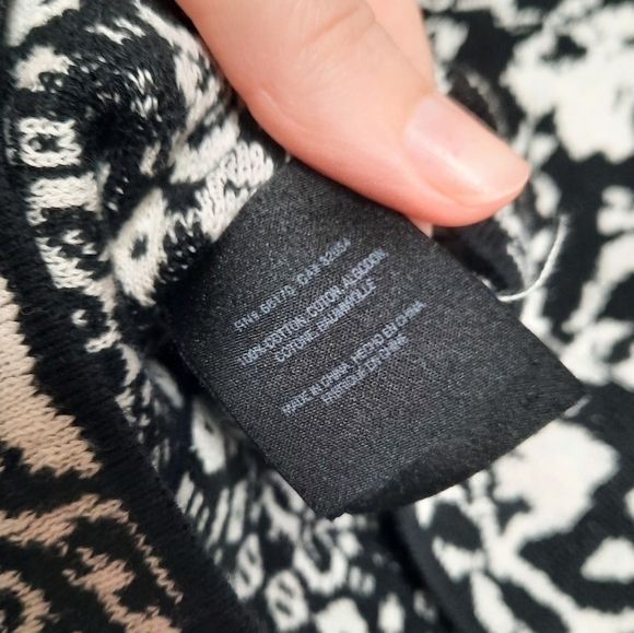 Anthropologie Ett:twa Intarsia Reversible Cardigan Sweater XS - Picture 7 of 8